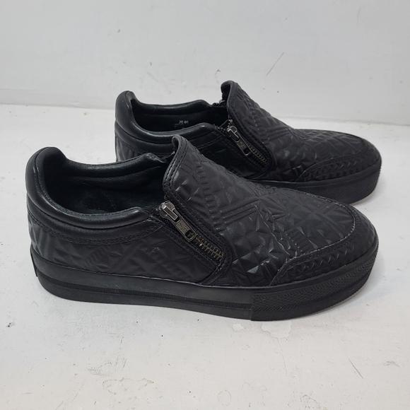 ASH Jig Bis All Black Embossed Slip On Trainer Size 40 - Picture 2 of 11